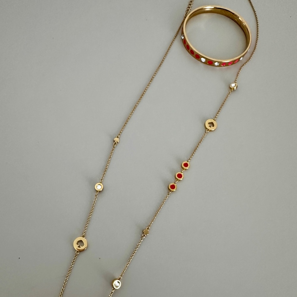 Kate Spade matching set. Necklace and bracelet.